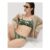 Printed Padded Twist Front Bandeau Bikini Top