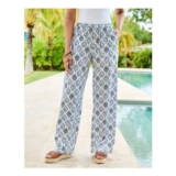 Printed Pull on Wide Leg Trousers