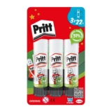Pritt Glue Stick, Safe and Child-Friendly Craft Glue for Arts and Crafts Activities, 22 g (Pack of 3)
