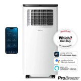 Pro Breeze 9k BTU 3 in 1 Smart Air Conditioner in White