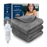 Pro Breeze Luxury Fleece Electric Heated Throw – Grey