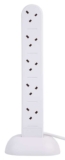 Pro Elec 10Gang Tower Extension Lead, 2m Cable, 13A – White