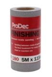 ProDec 5m Roll 180 Grit Medium Grade Finishing Paper for Sanding Between Coats of Paint or Varnish