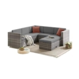 Product Information EVRE Grey Rattan Outdoor Monaco Garden Furniture 6 Piece