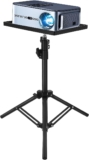 Projector Stand Tripod Adjustable Height with Anti-Slip Tray for Floor Desktop Use Suitable for Projector Laptop and Home Cinema