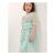 Puff Sleeve Floral Mesh Dress Blue