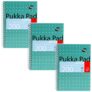 Pukka Pad Notebook Metallic Jotta A5 Ruled Spiral Bound Cardboard Hardback Green Perforated 200 Pages Pack of 3