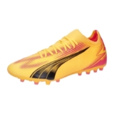 Puma Men Ultra Match Mg Soccer Shoes, Sun Stream-Puma Black-Sunset Glow, 11 UK
