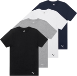 Puma Mens 4 Pack Cotton Crewneck Short Sleeve T-Shirt 4 Pack Cotton Crewneck Short Sleeve T-Shirt (Pack of 4)