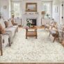 PureCozy Beige Large Rug Living Room 200x300cm Vintage Washable Carpet