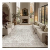 PureCozy Beige Living Room Rug 200×300 Cm, Washable