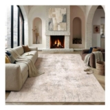 PureCozy Beige Rug 200x300cm Washable Abstract