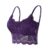 Purple Lace Wireless Bralette, Non-Wired, Padded, Size M