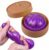 Purple Maltose Dumpling Squishy Stress Balls with Steamer, Soft Squeeze Stress Relief Dough for Adults, Cute Anxiety Relief Toy, Office Gifts, Stretchy Desk Toys, Novelty Party Favors