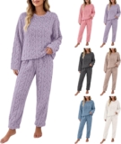 Pyjamas for Women Warm Fleece Winter Womens Pjs Sets Ladies Loungewear