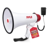Pyle Rechargeable Megaphone PA Speaker 40W with Siren, AUX Input