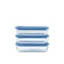 Pyrex 0.8L Glass Tupperware X 3