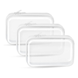QEEYON 3-Pack Clear Hard Shell Zipper Cases