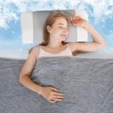 QUTOOL Cooling Blanket for Night Sweats, Q-Max > 0.5 Cooling Fibres for Hot Sleepers, Double-Sided Cooling Lightweight Breathable Summer Blanket for Bed Sofa, Grey 200 220cm