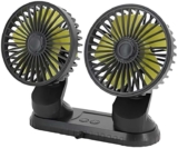 Queta Dual-Head Car Fan 5V Auto Cooling Fan Vehicle Mounted Fan 3 Speed 360 Degree Rotatable Sold by ZHUXIANG / FBA