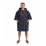 Quick Dry Microfibre Changing Poncho – Grey/Red