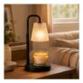 Quigo Candle Warmer Lamp, Frosted Lampshade, Black