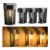Quntis Solar Fence Lights 4-Pack, Auto On/Off, Warm White