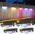 Quntis Solar Fence Lights Outdoor Garden Linear Light Effect, 4Pack
