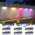 Quntis Solar Fence Lights Outdoor Garden Linear Light Effect, 8Pack Solar Step Lights with Warm White & 11 RGB Modes, Auto On/Off IP44 Waterproof Spotlights Stair Wall Patio Deck Yard Pathway Post