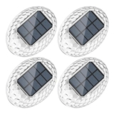Quntis Warm White Outdoor Solar Fence Lights 360 4-Pack