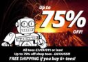Qwertee mega stock sale – T-shirts starting at £4 – e.g. CafeBara Majority £7 – Free shipping if ordering 6 or more t-shirts