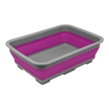 RAM ONLINE Collapsible Washing up Bowl, 10-Litre Portable Basin, Purple