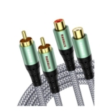 RAWAUX 2 RCA Extension Cable 1m, Male to Female