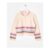 RECYCLED MATERIALS Cream Tulip Zip up Collared Knitted Cardigan