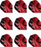 RED DRAGON Professional Player Hardcore Shape No. 6 Extra Thick – 100 Micron – Dart Flights 3 Sets Per Pack (9 Dart Flights in total)