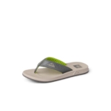 REEF Mens Phantoms Flip Flops Grey/Tan/Lime, Size 5