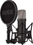 RØDE NT1 Signature Series Large-diaphragm Condenser Microphone with Shock Mount, Pop Filter and XLR Cable, Black