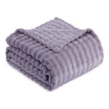 RUIKASI Fleece Throw Blanket Lavender Purple, Reversible, 150×200 Cm