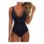 RXRXCOCO v Neck Mesh Sheer Swimming Costume Women Crisscross