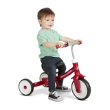 Radio Flyer Triple Play 3-in-1 Tricycle, Ages 1-3 Ringing Bell, Tool-Free Transformation, Adjustable Padded Seat, Steel Frame, Pedal Storage
