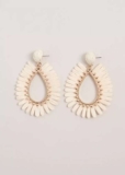 Raffia Teadrop Earrings