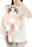 Ragdoll Cat Plush Toy, Lifelike Plush Cat Toy for Children, Plush Cat for Lying, Kitten Stuffed Animal, Weighted Plush Toy, Fluffy and Soft (30cm,1)