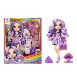 Rainbow High Fashion Doll with Slime & Pet – Violet