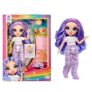 Rainbow High Junior High PJ Party – Violet (Purple) – 22 cm Posable Doll with Soft Onesie, Slippers and Play Accessories – Kids Toy