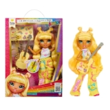 Rainbow High Junior High Rock Band – Sunny, Yellow – 23cm Fashion Doll with Guitar, Stickers, Posable