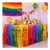 Rainbow Pride Table Skirts – Metallic Foil Fringe, 275cm X 75cm