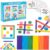 Rainbow stick puzzle gamecolor and shape matching toys with Card patternsWooden building blocks Montessori Color Sensory Toy,Early Educational Gift for Boys Girls aged 3 to 12