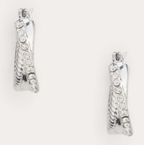 Ralph Lauren Pavé Silver-Plated Twisted Hoop Earrings