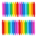 Ram 20-Pack Colourful Pop Tubes, Bendable Sensory Toy