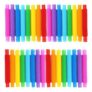 Ram 20-Pack Colourful Pop Tubes, Bendable Sensory Toy